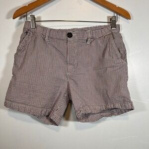 Chubbies Shorts Men Medium Red White Blue Striped Seersucker America Preppy